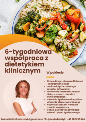 6-tygodniowa współpraca z dietetykiem klinicznym